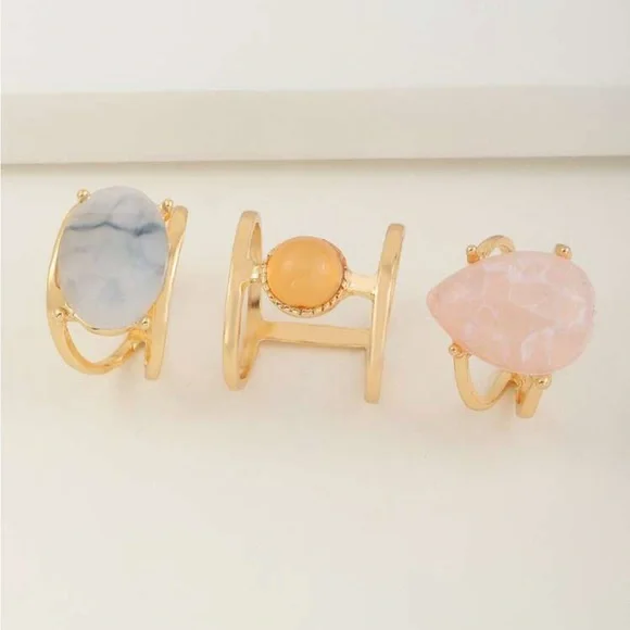 Textured Stone Decor Ring - Picture 4 of 7